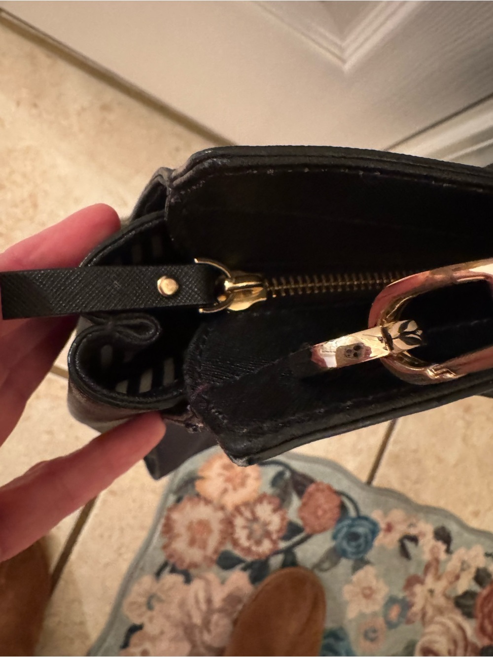 kate spade Navy and Black Saffiano Leather Satchel - Picture 11 of 16
